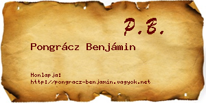 Pongrácz Benjámin névjegykártya